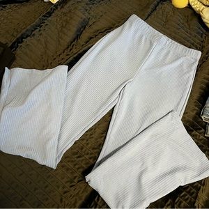 light blue flare leggings